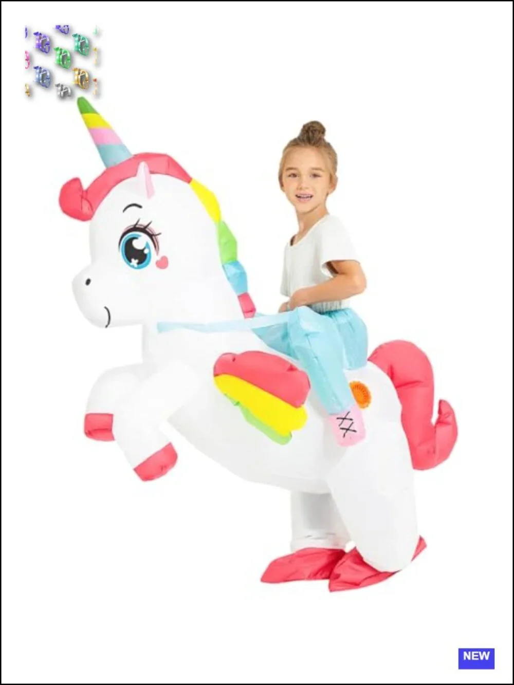 Kids Inflatable Unicorn Costume Halloween Ride On